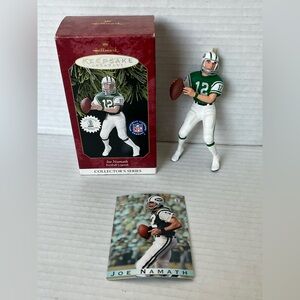 Hallmark Handcrafted Ornament Joe Namath Collector’s Series NFL “Broadway Joe”